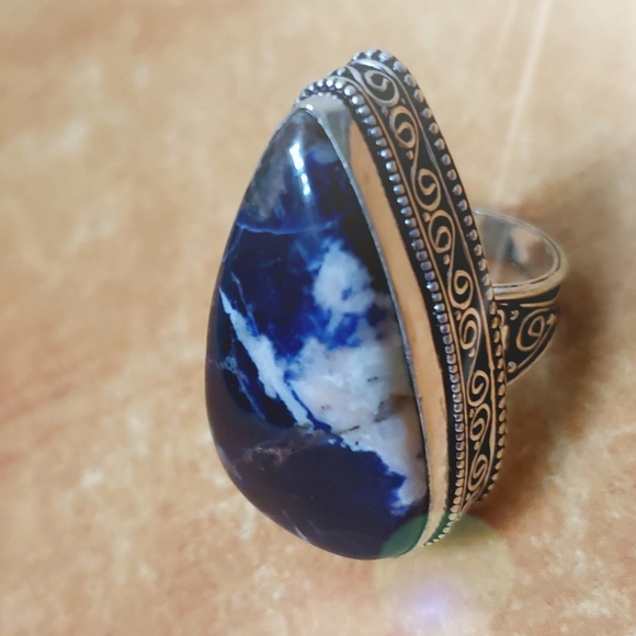 New Sodalite 925 Silver Ring. - Picture 5 of 8